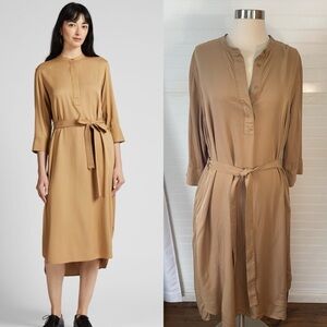 Uniqlo Tan Kakhi Belted Shirt Dress Size XL